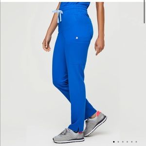Figs High Waisted Yola Skinny Scrub Pants, size Medium Tall, Royal Blue😍